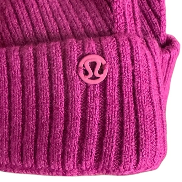 Lululemon Crazy Cozy Beanie - Deep Fuschia - Picture 6 of 7